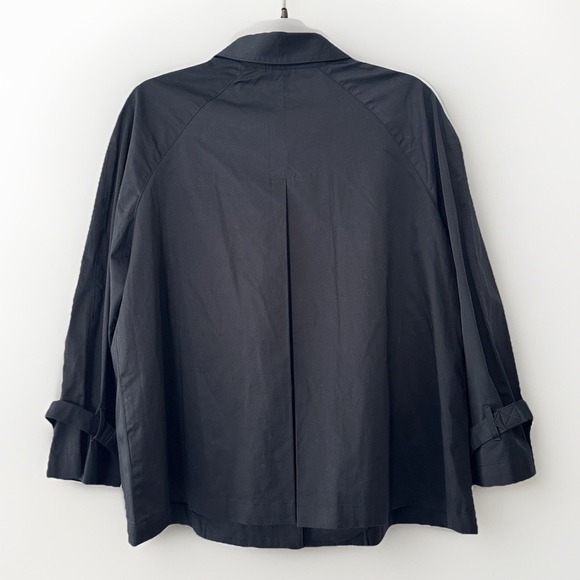 Norma Kamali Jacket 12 Black A-Line Swing Glam Mod Versatile Retro Lightweight - Picture 2 of 13